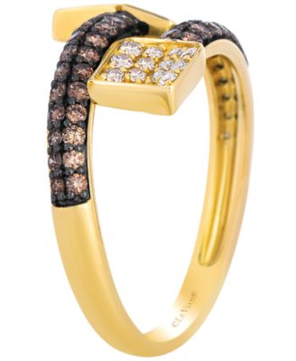 Nude Diamond (0.19 ct. t.w.) & Chocolate Diamond (0.46 ct. t.w.) Ring in 14k Honey Gold