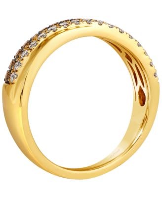 Chocolate Diamond (0.27 ct. t.w.) & Nude Diamond (0.27 ct. t.w.) Ring in 14k Honey Gold