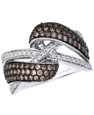 Chocolate Diamond (1.03 ct. t.w.) & Vanilla Diamond (0.21 ct. t.w.) Ring in 14k Vanilla Gold