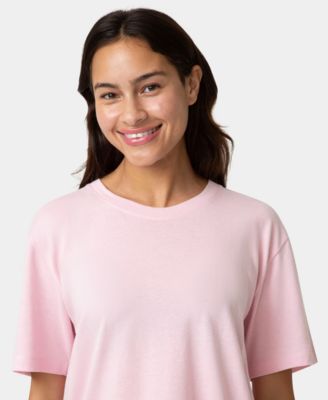 Women's Cotton Short-Sleeve Boxy Sleep T-Shirt