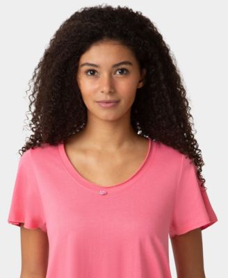 Women's Short-Sleeve Rosette Sleep T-Shirt