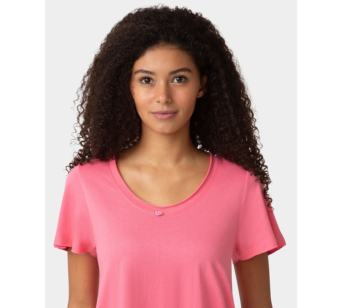Hue Women's Short-Sleeve Rosette Sleep T-Shirt