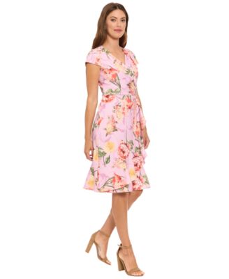 Petite Printed Ruffle Detail Dress