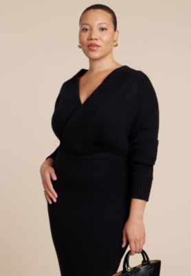 Women's Wrap Sweater Maxi Dress