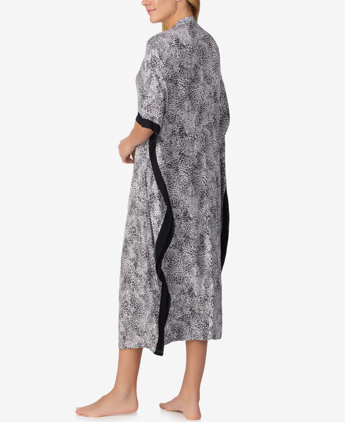 Ellen Tracy Zip-Front Printed Caftan