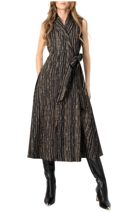 Женское платье Ivonne Sleeveless Long Wrap, цвет: Чёрный