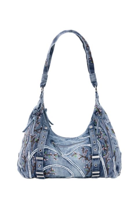 Женская сумка Desigual Denim bag buckles, цвет: Средний синий