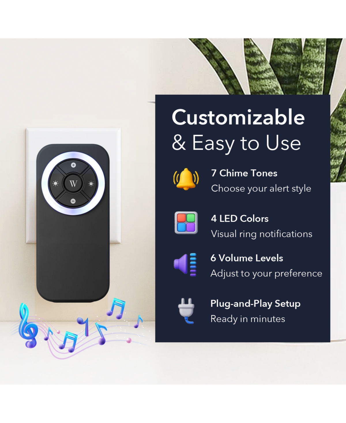 Wasserstein Doorbell Chime for Blink Video Doorbell (1st Gen & 2nd Gen)