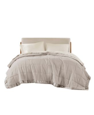 Windom Lightweight Down Alternative Satin Trim Blanket, Twin