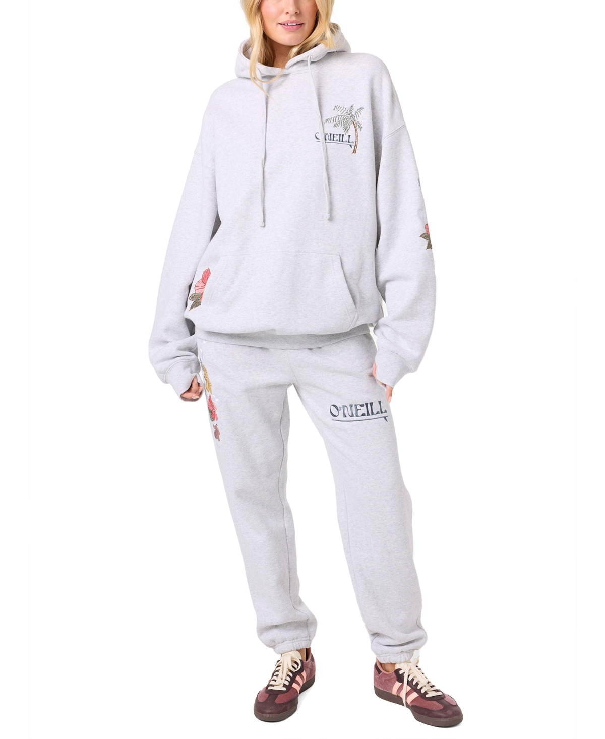 O'neill Women's Oversized Pull-on Hooded Sweatshirt In Gray