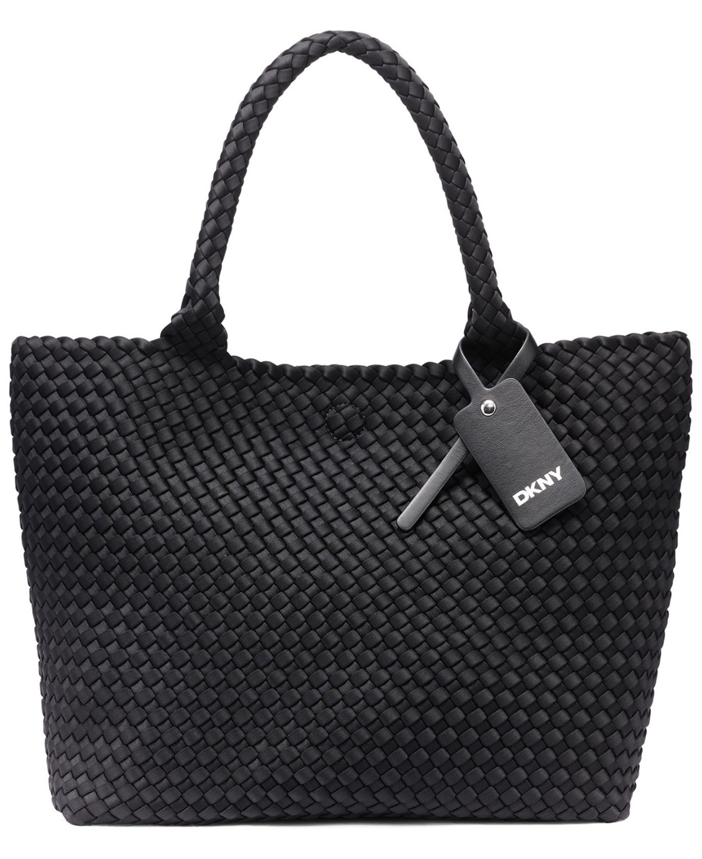 Женская сумка DKNY Giselle Large Magnet Closure, цвет: Чёрный / Серебряный — фото 1