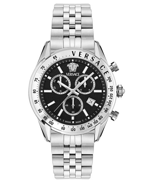 Мужские часы Versace Chrono Master Silver Stainless Steel Bracelet Watch, 44mm