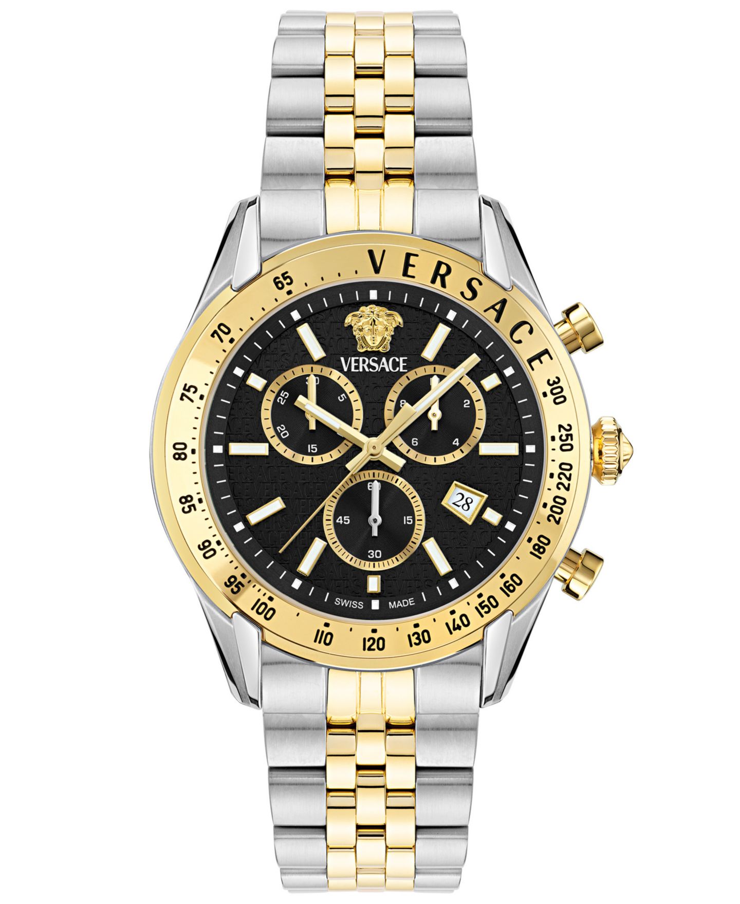 Мужские часы Versace Chrono Master Two-Tone Stainless Steel Bracelet Watch, 44mm — фото 1