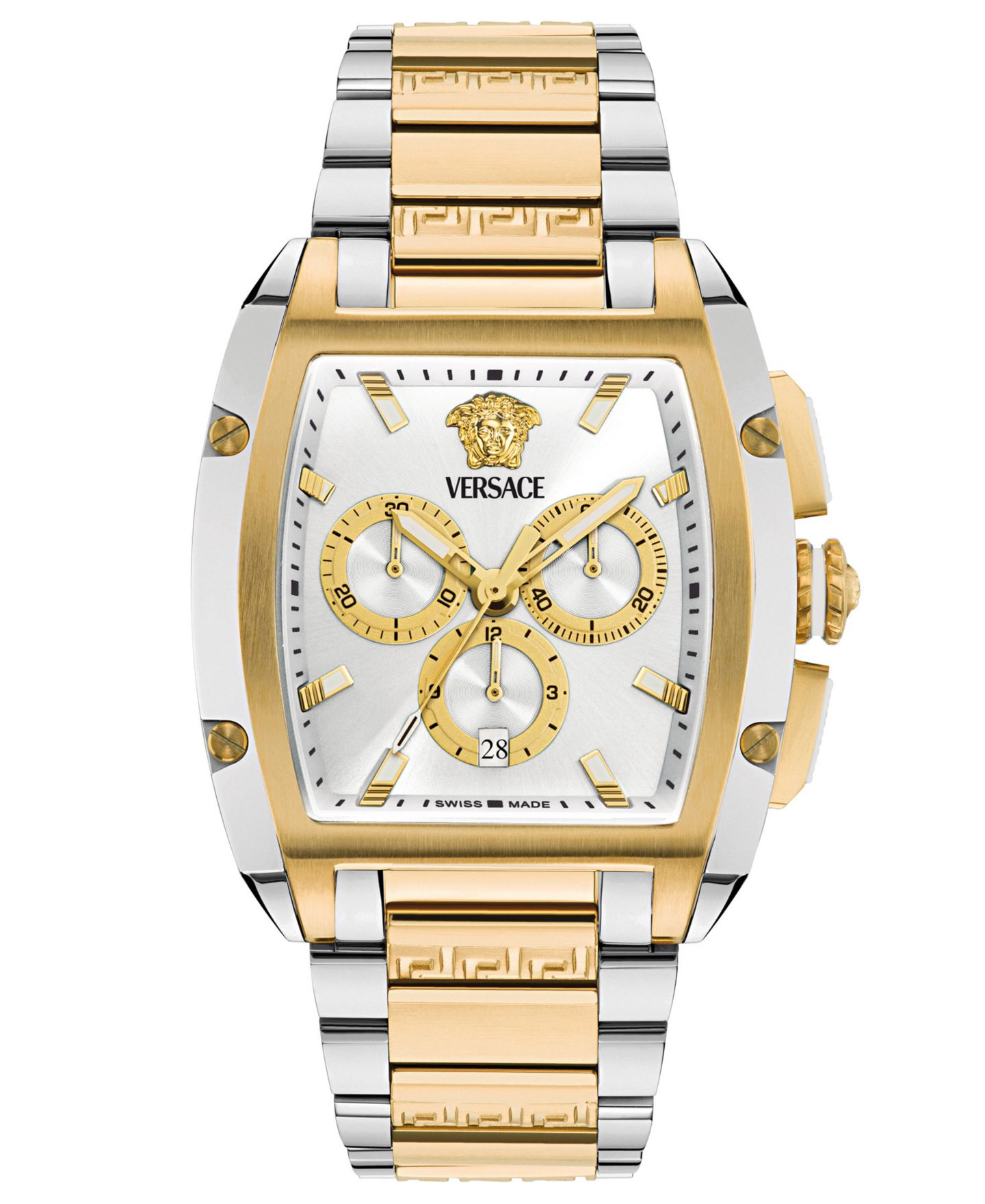 Мужские часы Versace Dominus Two-Tone Stainless Steel Bracelet Watch, 42X50mm — фото 1