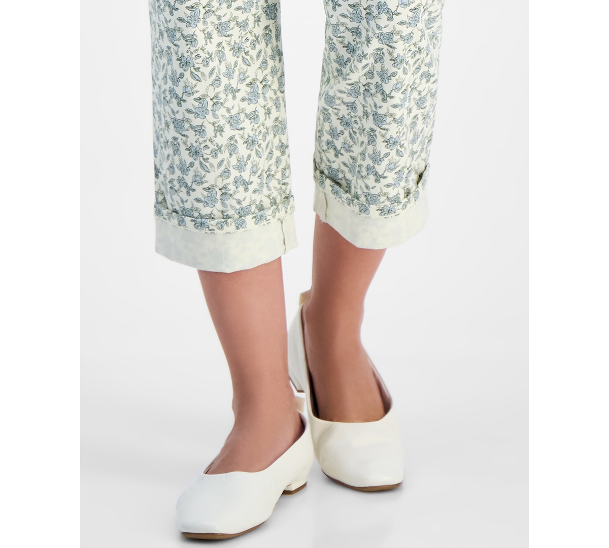 Style & Co Women's Printed Mid-Rise Curvy Capri Jeans, Macy's Exclusive