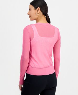 Petite Button-Front Cardigan