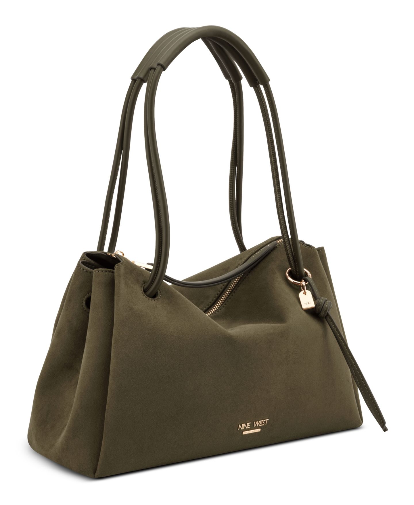 Женская сумка Nine West Renan Large Satchel, цвет: Тёмный оливковый — фото 3