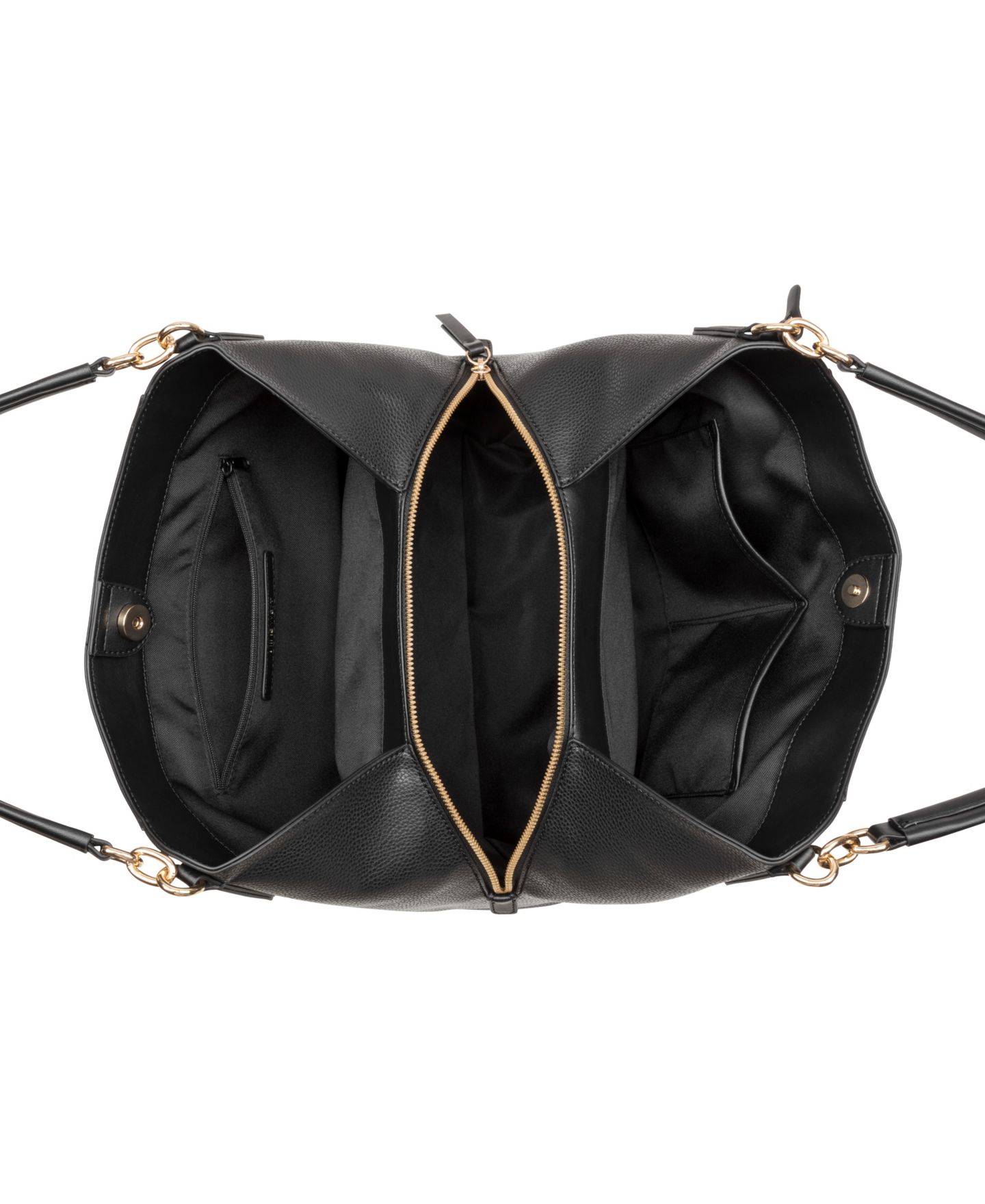 Женская сумка Nine West Deacon Triple Compartment Large Shoulder, цвет: Чёрный — фото 5