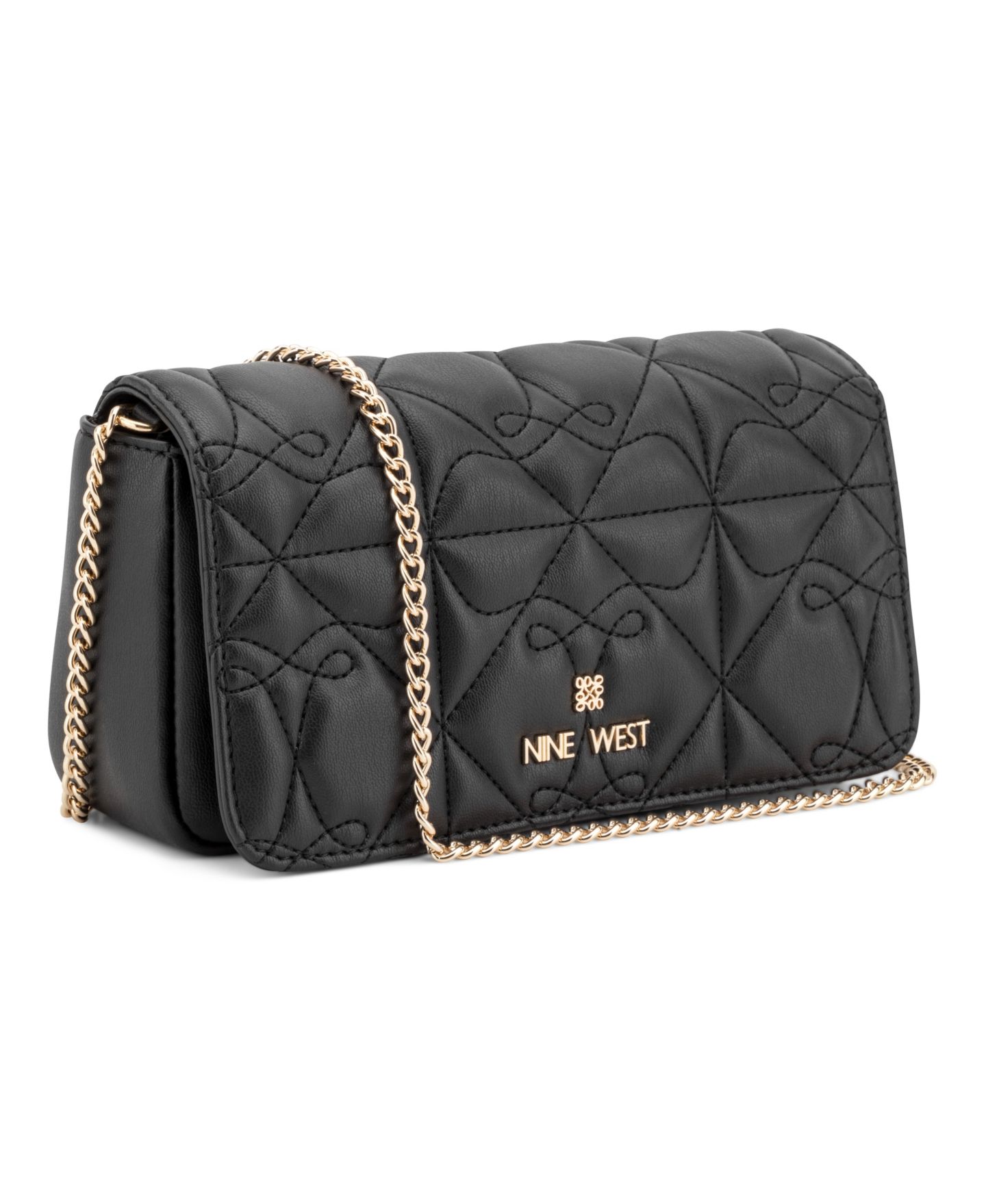 Женский клатч Nine West Kiersten Mini Chain Phone Clutch Crossbody, цвет: Чёрный — фото 3