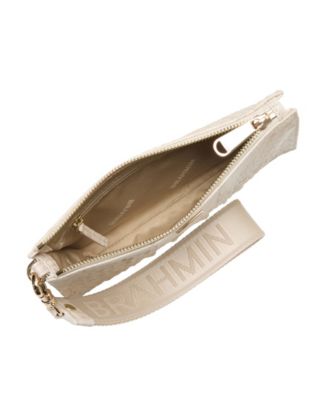 Adia Croc-Embossed Small Zippered Wristlet 
