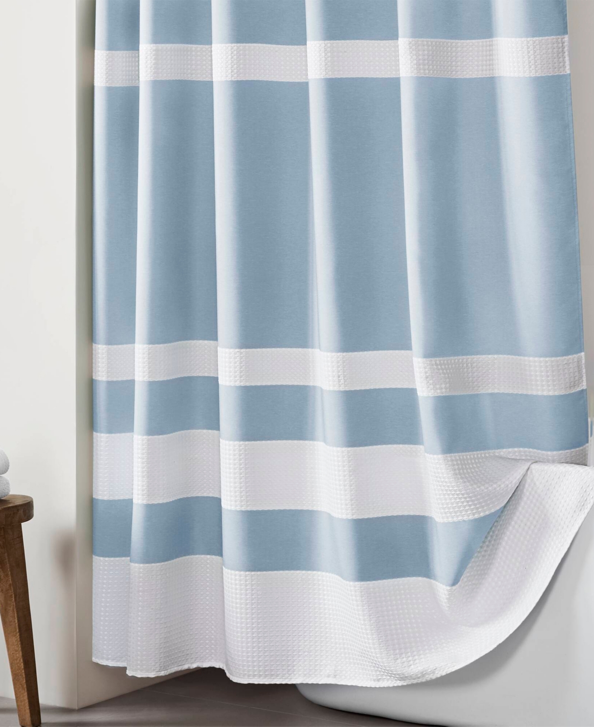 Madison Park Spa Waffle 3M-Scotchgard Shower Curtain