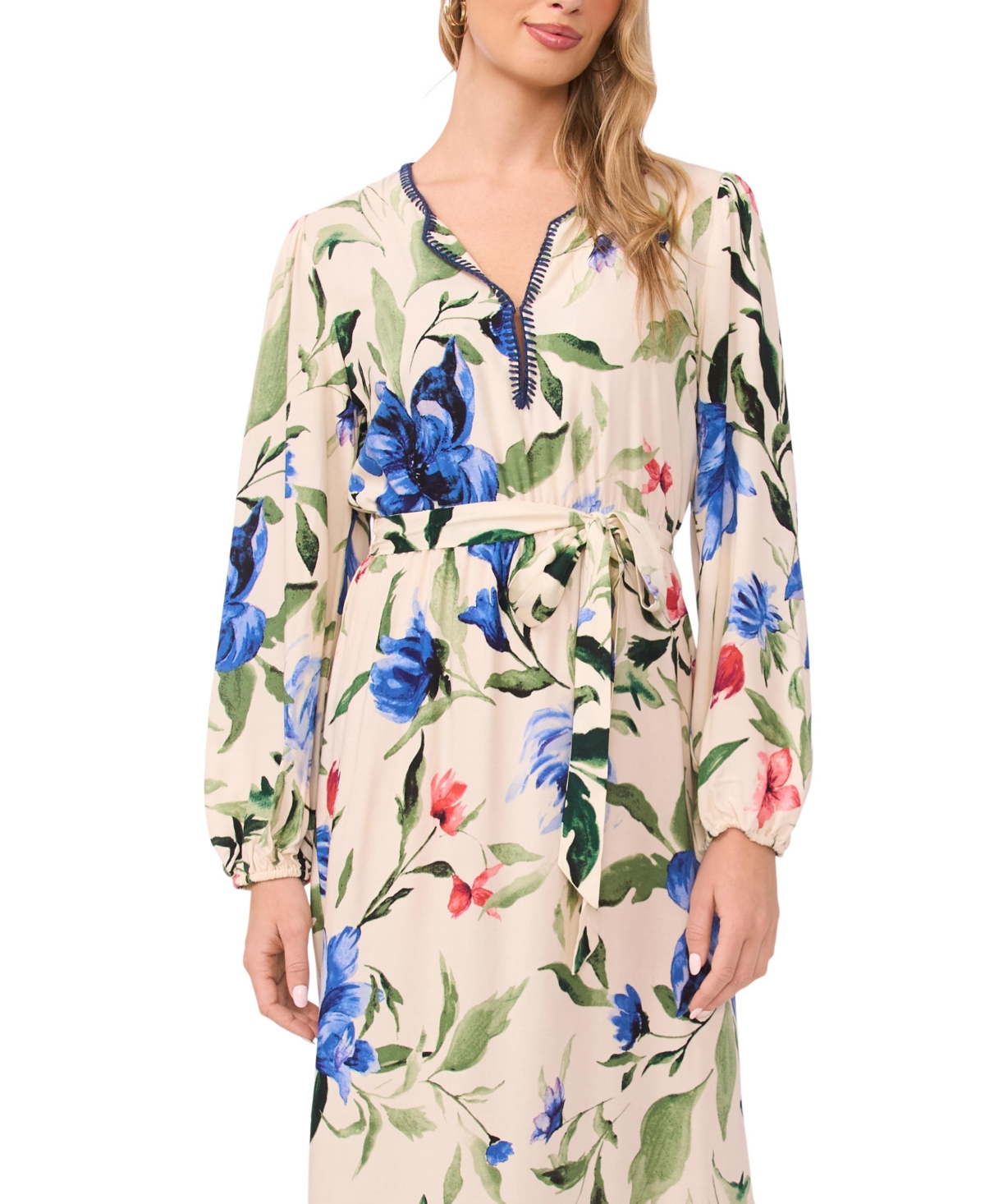 Vince Camuto Women's V-Neck Long-Sleeve Maxi Dress