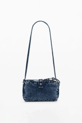 Women's Small denim crossbody wallet with appliques