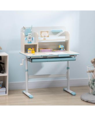 Kids Adjustable Study Desk with Tilt Top Storage Design for Ages Three to Twelve