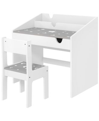 Kids Desk and Chair Set with Storage Organizer for Ages Three and Up
