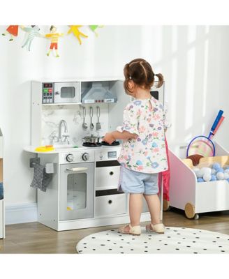 Kids Play Kitchen with Lights Sounds Ice Maker Role Play Set for Ages 3 to 6