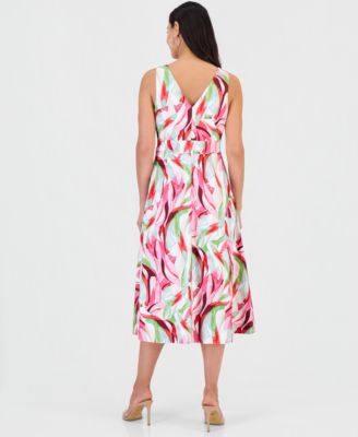 Petite Printed Sleeveless Maxi Dress