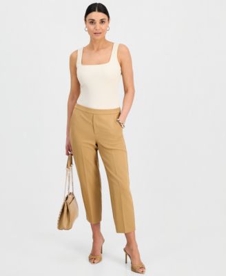 Petite Pull-On Cropped Pants