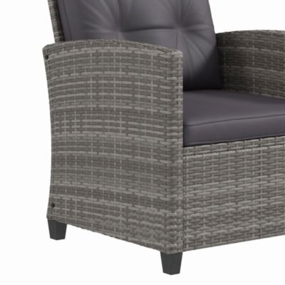 4 Piece Patio Furniture Set, Wicker Loveseat, Chairs & Table,