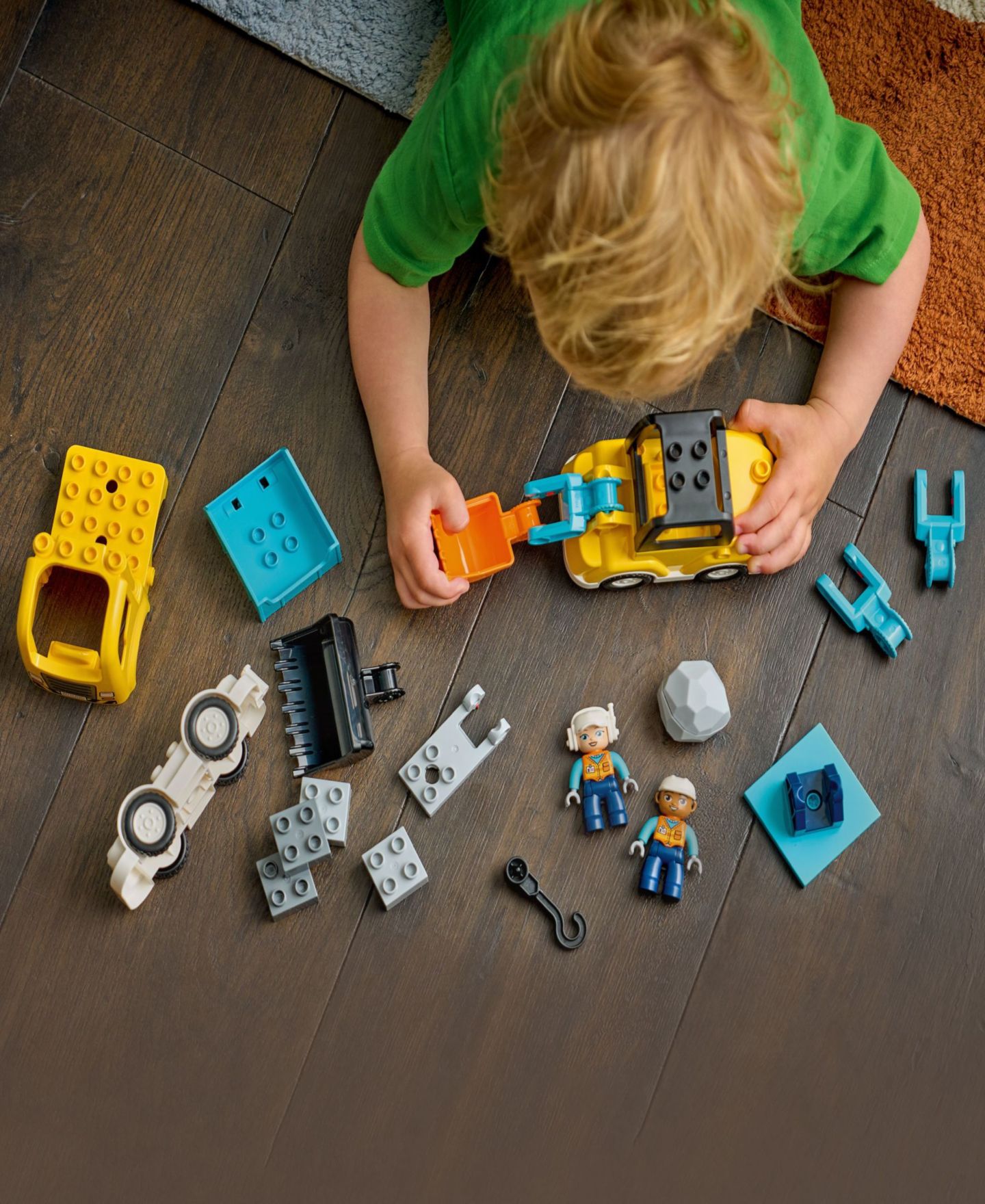 Детский конструктор LEGO® Duplo Town 3 in 1 Construction Vehicles Building Kit 10475, 22 Pieces — фото 3