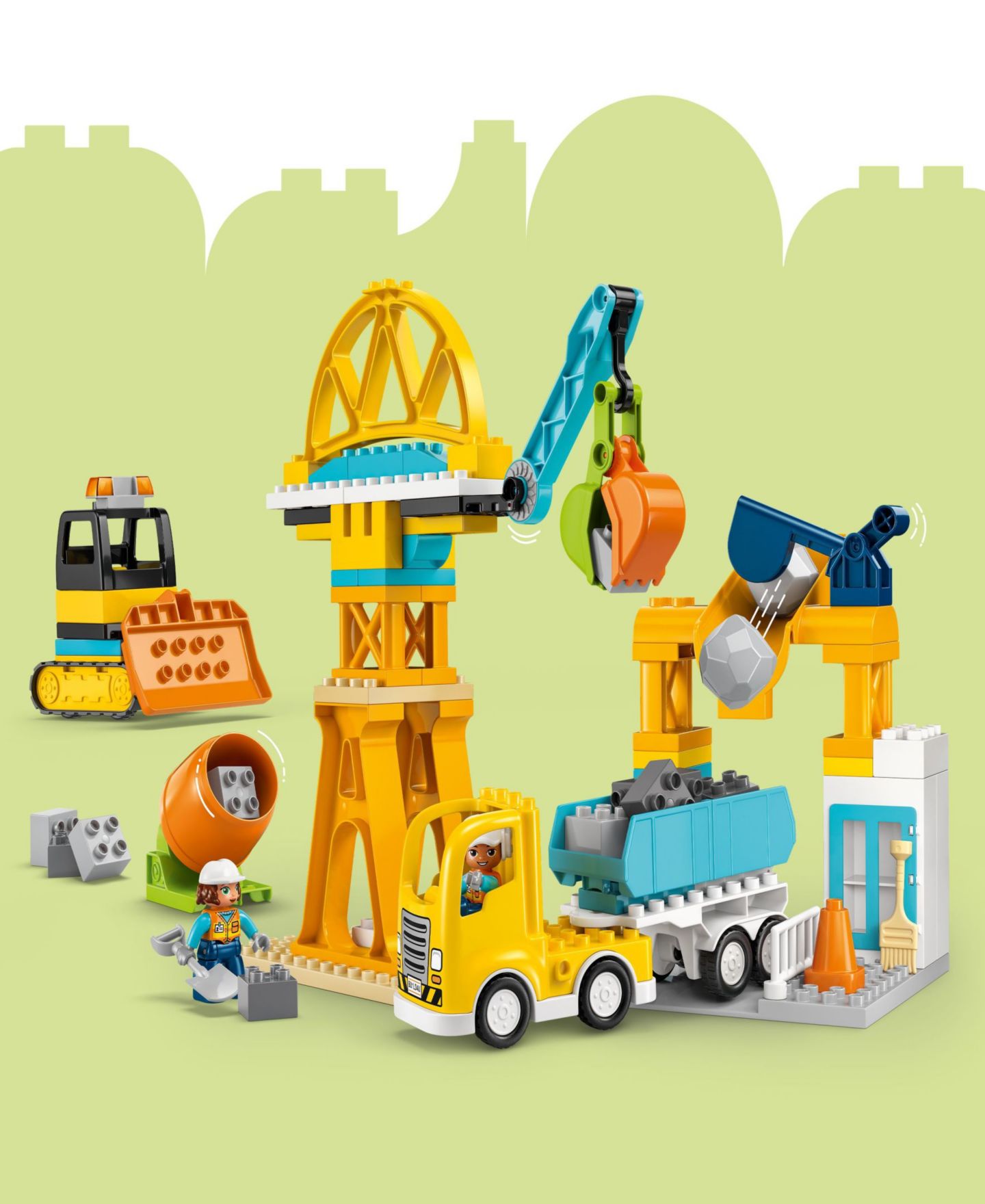 Детские конструкторы LEGO® Duplo Town 3 in 1 Construction Site and Vehicle Toy 10476, 84 Pieces — фото 4