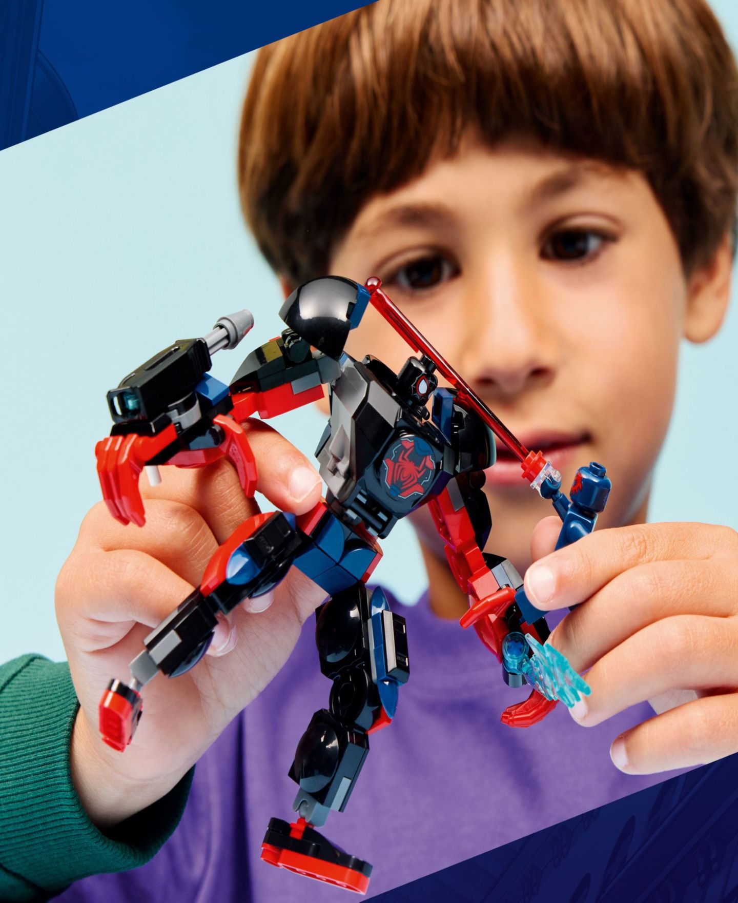 Детские конструкторы LEGO® Marvel Miles Morales Mech vs. Spider-Man 2099 Building Toy 76337, 135 Pieces — фото 4