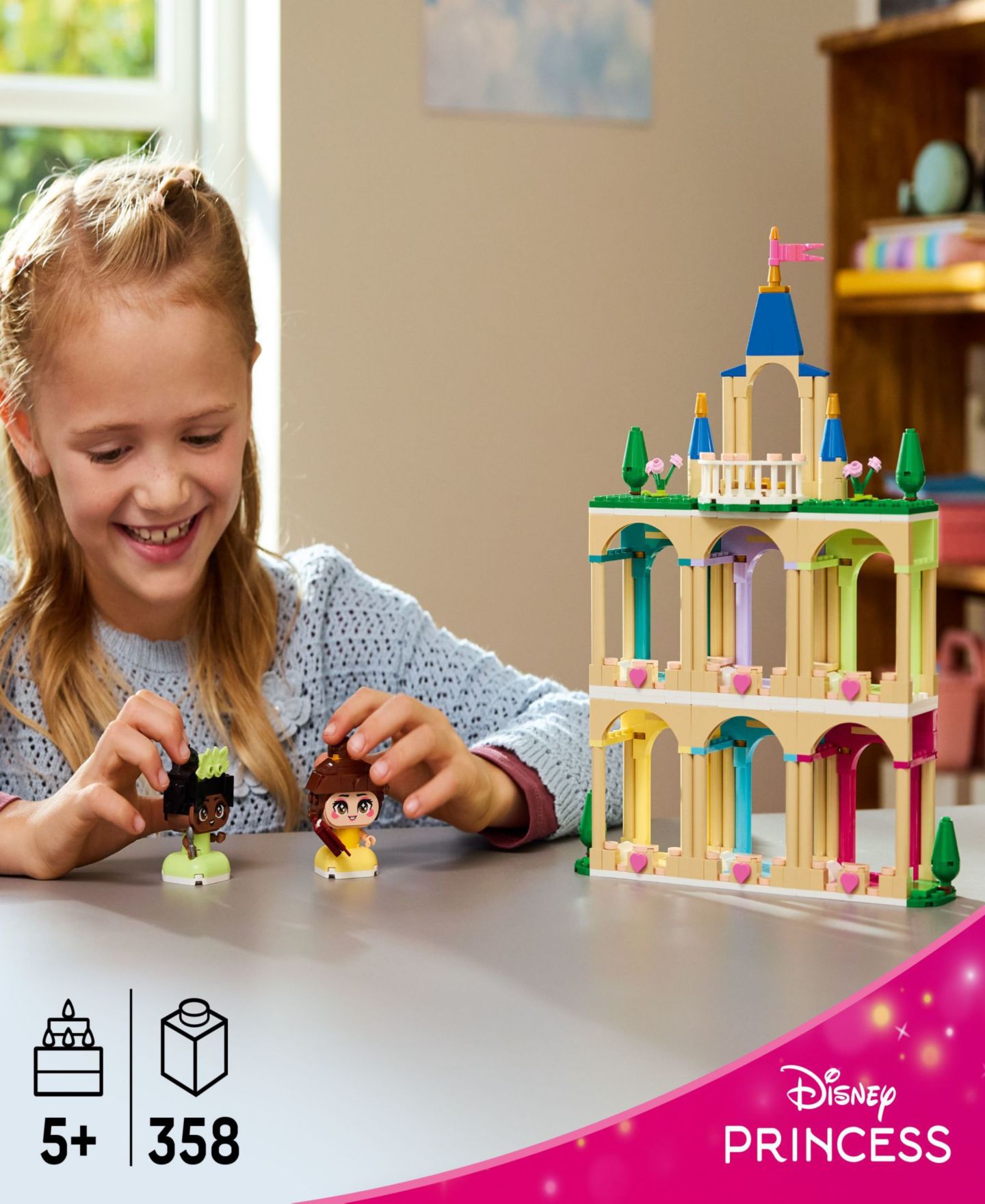 Детские конструкторы LEGO® Disney Princess Mini Belle and Tiana with Castle Building Toy 43291, 358 Pieces — фото 2
