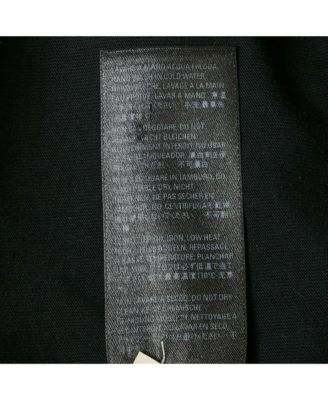 Men's Unisex Black Logo Print Distressed T-Shirt