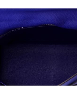 Kelly 32 Handbag Blue Togo with Palladium Hardware
