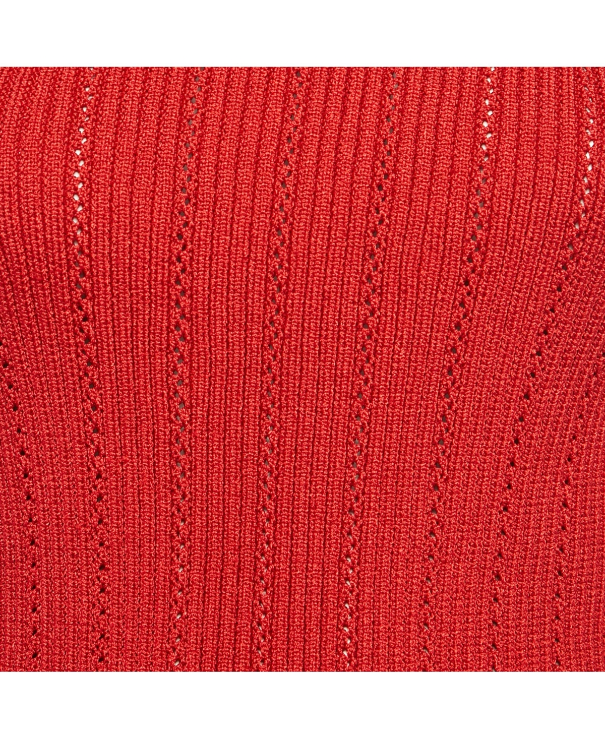 Pre-Owned Balmain Women's Red Pointelle Knit One-Shoulder Top