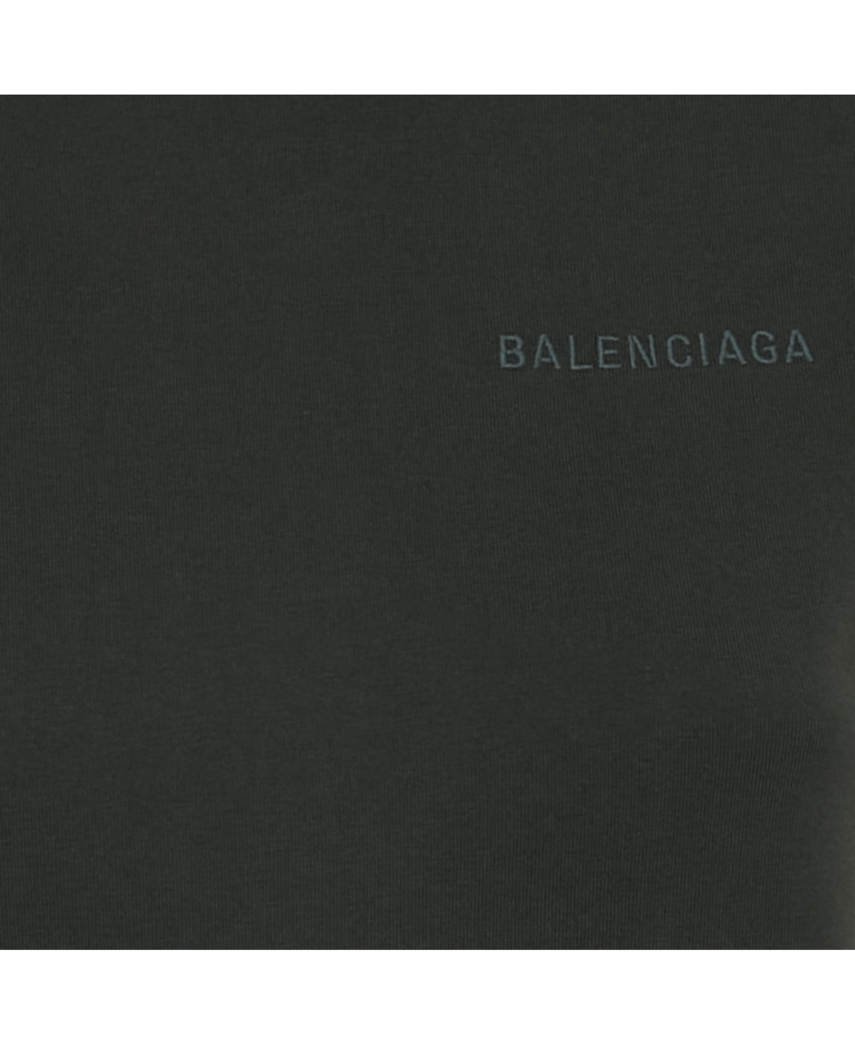 Pre-Owned Balenciaga Women's Black Logo Embroidered Cotton Knit T-Shirt