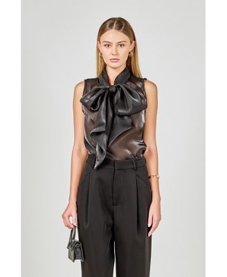 Women's Organza Sleeveless Top