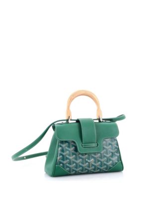 Mini Saigon Top Handle Bag Coated Canvas with Leather