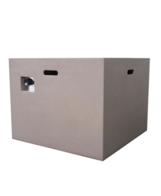 AIDAN 31 Inch Square Fire Pit 40000 BTU Lightweight Concrete for Outdoor Patio Backyard