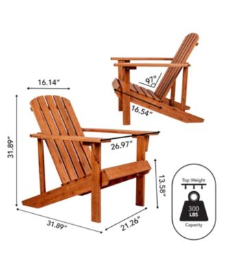 Westport Outdoor Patio Traditional Acacia Wood Adirondack Chair