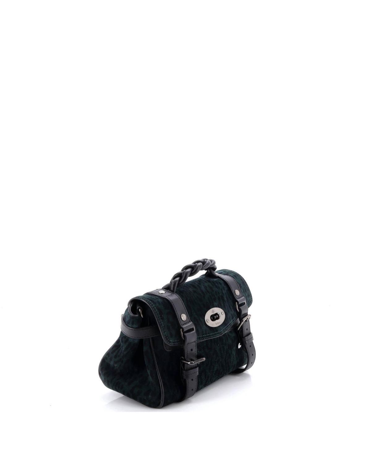 Pre-Owned Mulberry Mini Alexa Satchel Nm Printed Suede and Leather