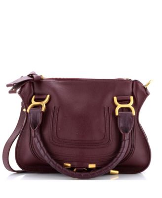 Small Marcie Satchel Leather