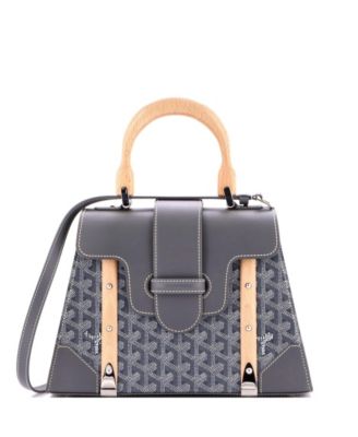 PM Saigon Top Handle Bag Coated Canvas with Leather