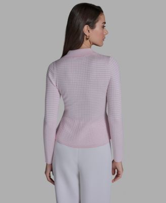 Women's Collared Striped Polo Top