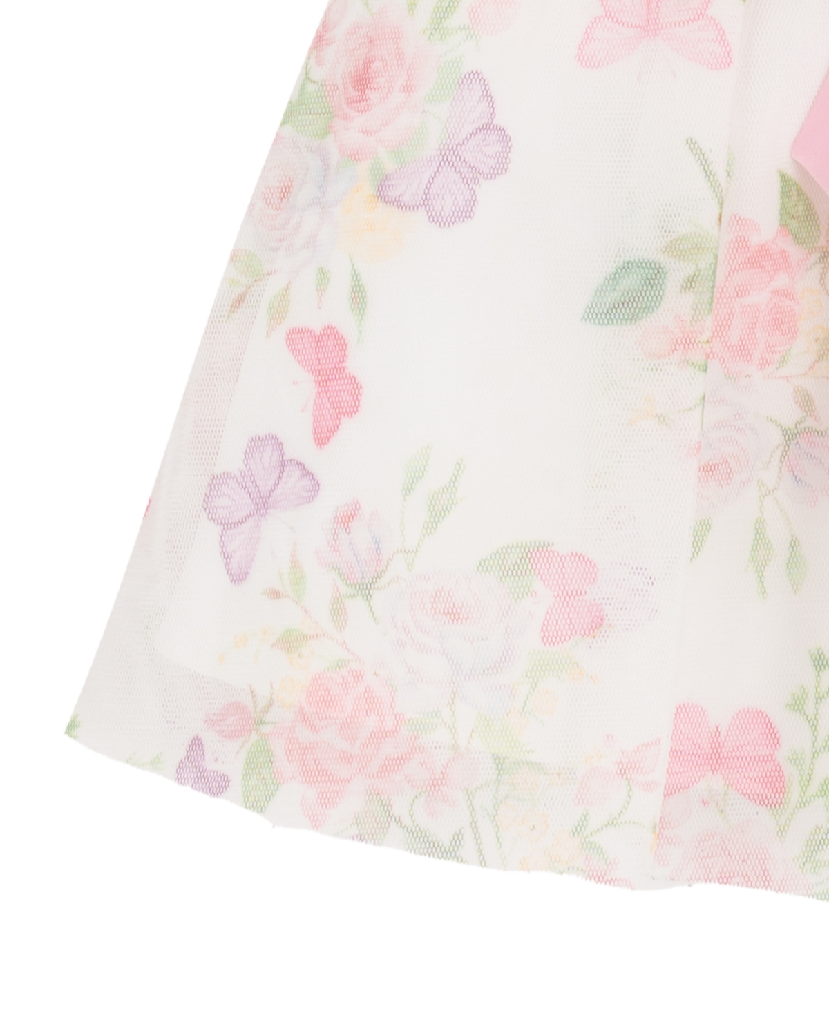 Rare Editions Baby Girls' Botanical Floral Mesh Round Neck Dress and Panty, 2-Piece Set